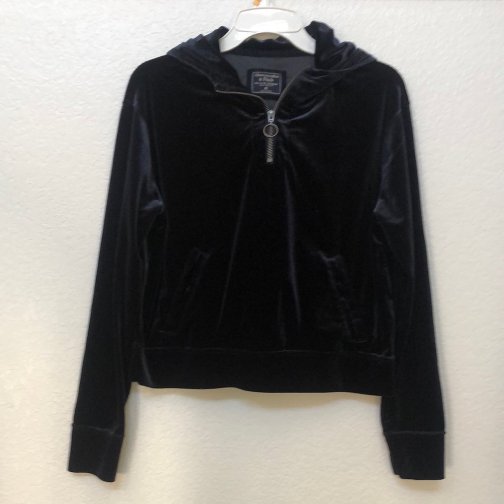 Abercrombie & Fitch Black Velvet Hoodie
